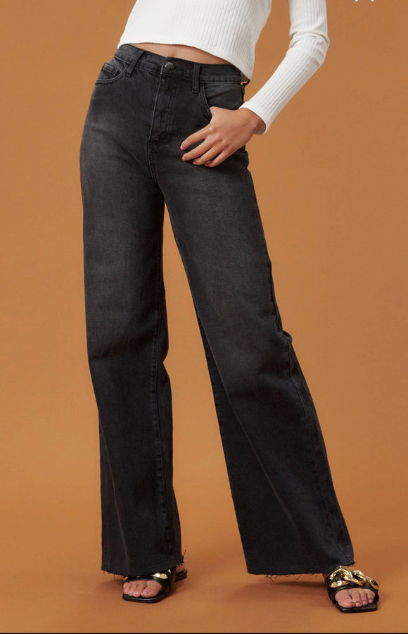 Saylor vintage wash wide leg jeans