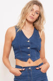 Daisy Denim Vest dark wash